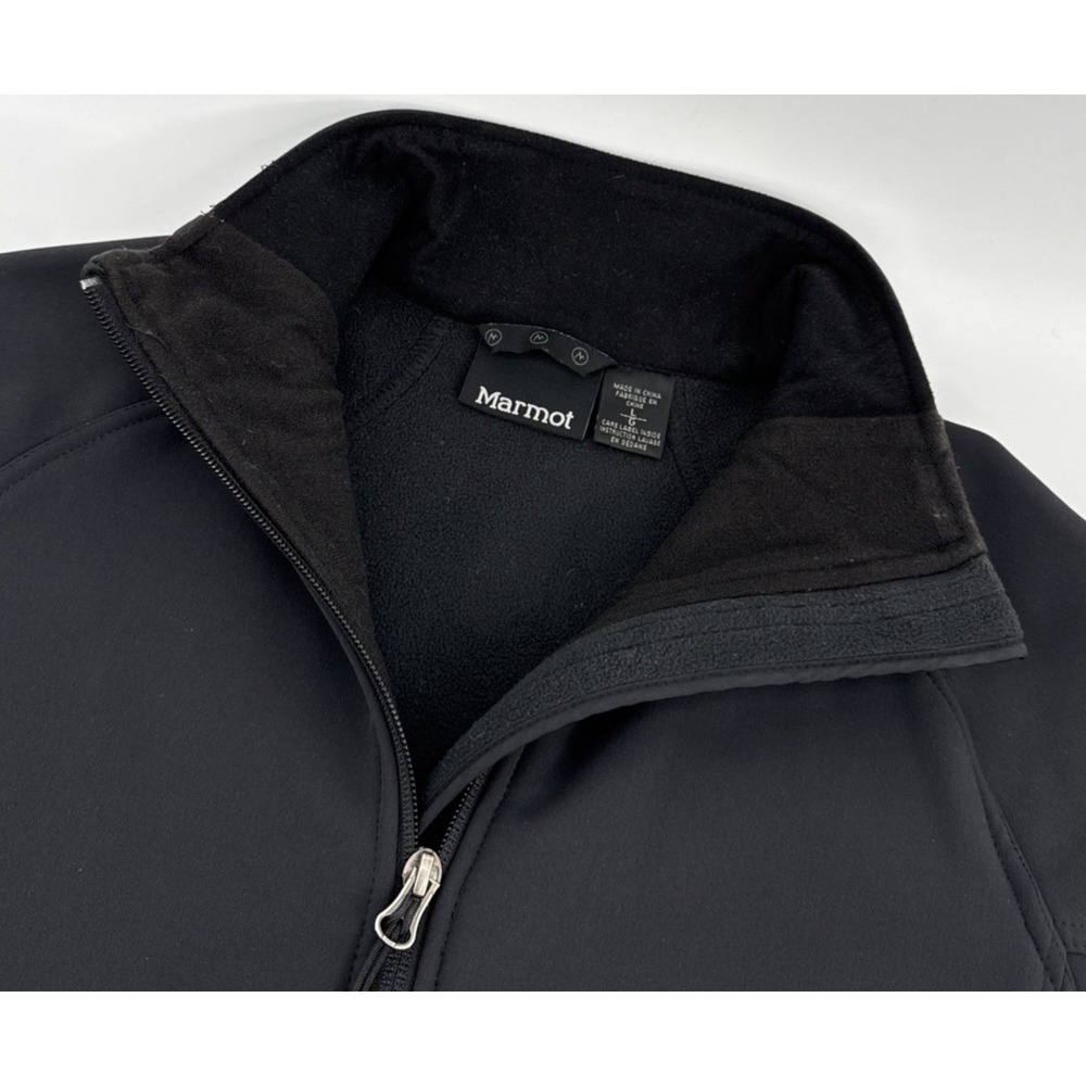 Marmot Softshell‎ Jacket Women's L Full Zip Fleece Lined Black Outdoor
